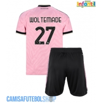 Camisa de time de futebol Juventus Nick Woltemade #27 Replicas 2º Equipamento Infantil 2026-27 Manga Curta (+ Calças curtas)